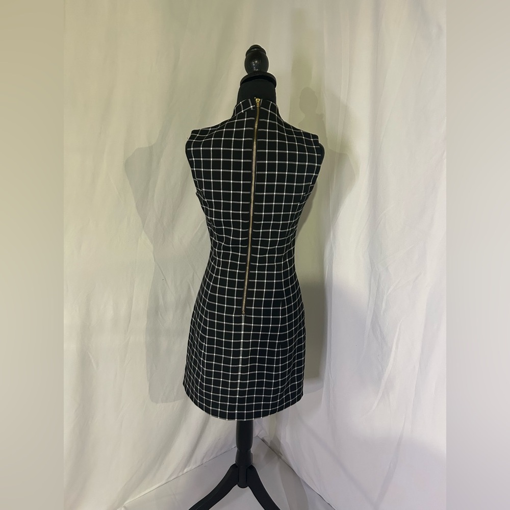 Black and white illusion pattern  size 6 H&M Holiday Little Black Dress - Picture 5 of 11